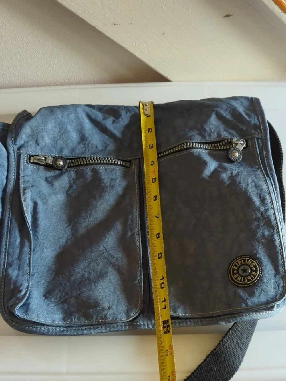 Kipling Slate Blue Nylon Messenger Bag
